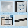 thumbnail image 3 of Kicctian Mini Fridge with Freezer, 3.1 Cu.Ft Compact Refrigerator with Dual-Door for Bedroom, Office, Dorm, 3 of 8