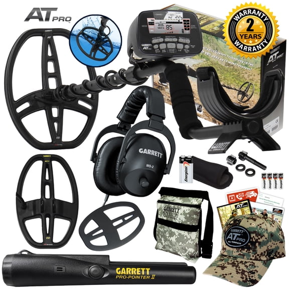Garrett AT Pro All Terrain Spring Special Metal Detector 2 Coils & Propointer