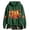 Dark Green, variant on Halloween Hoodies for Womens Oversized Long Sleeve Tops Fall Pumpkin Maple Leaf Floral Graphic Pullover Casual Sweatshirt With Kangaroo Pocket