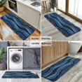 thumbnail image 6 of Blue Gold Wave Marble Pattern Kitchen Rug Mat,Kitchen Runner Rugs Non Skid Washable,Decorative Kitchen Floor Mats for Kitchen,Sink,Laundry,17"x47.2", 6 of 7