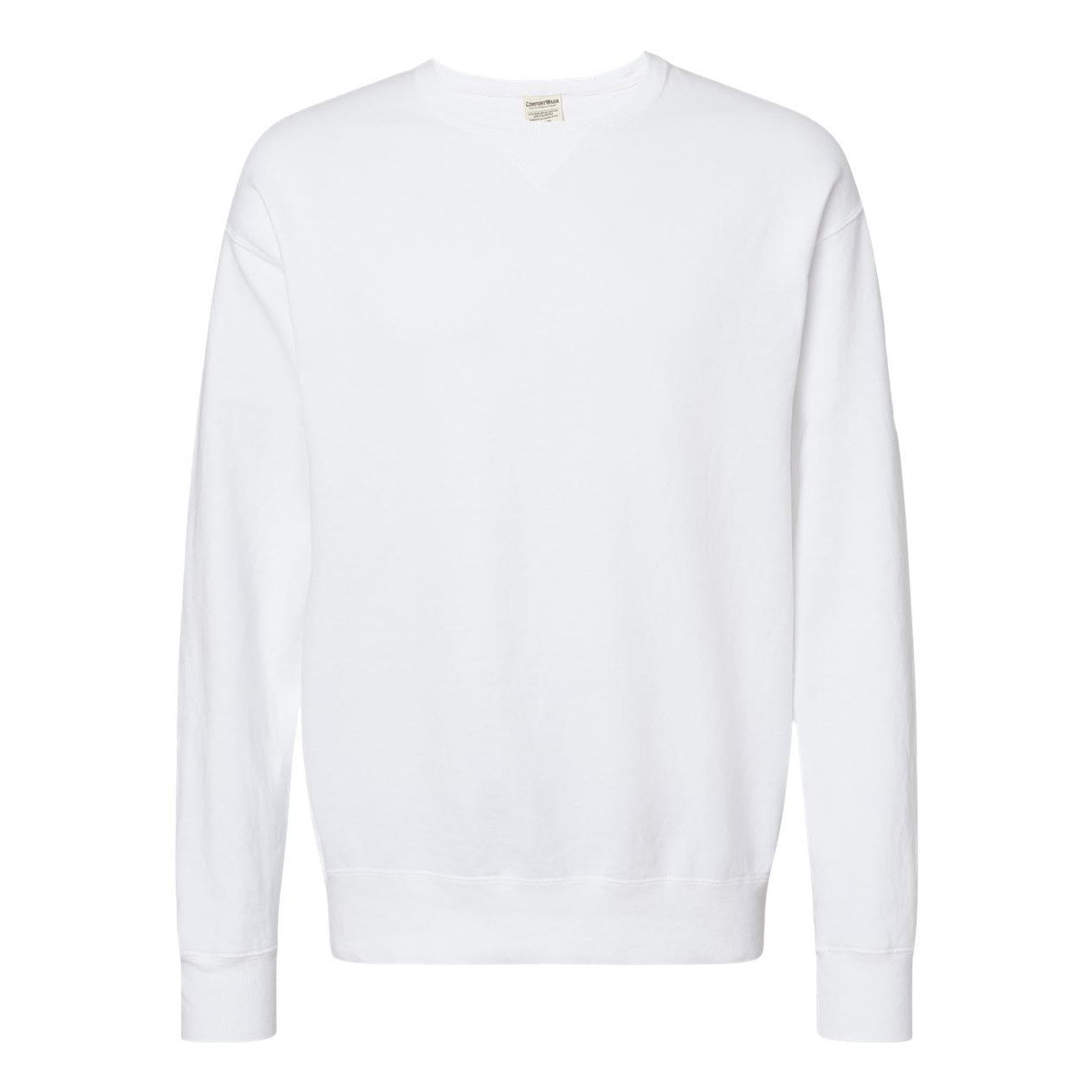 ComfortWash by Hanes Garment Dyed Unisex Crewneck Sweatshirt GDH400 White Walmart