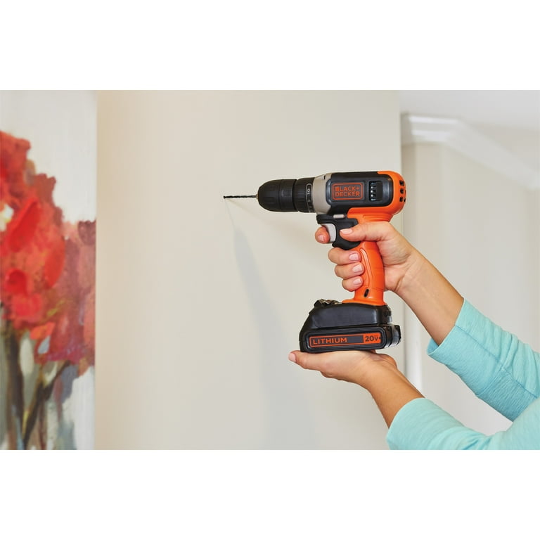 BLACK+DECKER 20-Volt MAX* Lithium-Ion Cordless Drill With 44-Piece