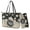 Black-Cat Daisy, variant on Dragonfly Print Satchel Purse for Women, Sunflowers Stars Print Shoulder Bag Purse with Adjustable Strap, Waterproof Leather Tote Handbag Set for Travel, Black