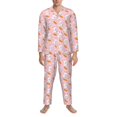 thumbnail image 3 of Hirioo Rabbit And Carrot for Men's Pajama Sets 2 Piece Pjs Men's Long-Sleeved Pajama Set Button Down Sleepwear,S-XXL-Medium, 3 of 7