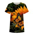 thumbnail image 3 of Puntoco Mujer Casual Sexy Moda Verano Cuello Redondo Camiseta Impreso Manga Corta Tops Blusa Puntoco Puntoco-8535, 3 of 4