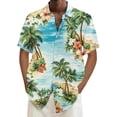 thumbnail image 1 of Camisas De Sport Para Hombre Camisa para hombre Camisa de playa de manga corta holgada informal (Mint Green, S), 1 of 4