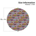 thumbnail image 2 of Fuzoiu Retro Cassette Print Leather Coasters Set,Drink Coasters Set of 4,for Tabletop Protection, Durable PVC Coasters,Home Décor and Housewarming Gift-Round Shape, 2 of 6
