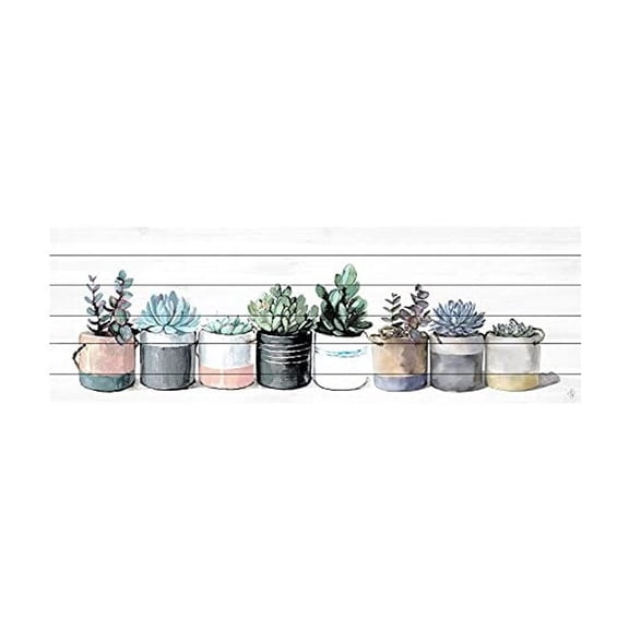 Marmont Hill Cacti and Succulents Painting Print on White Wood