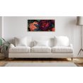 thumbnail image 6 of Kate and Laurel Sylvie Dark Academia Floral in Rich Jewel Tones Framed Canvas Wall Art by The Creative Bunch Studio, 18x40 Bright Gold, Modern Colorful Flower Art for Wall, 6 of 7