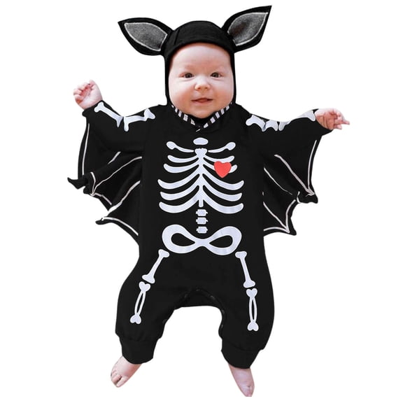 LILIYA Halloween Pumpkin Onesie for Boys and Girls Soft Flannel Romper Jumpsuit Overalls Cute Childrens Party Dress Up 3-6 Months