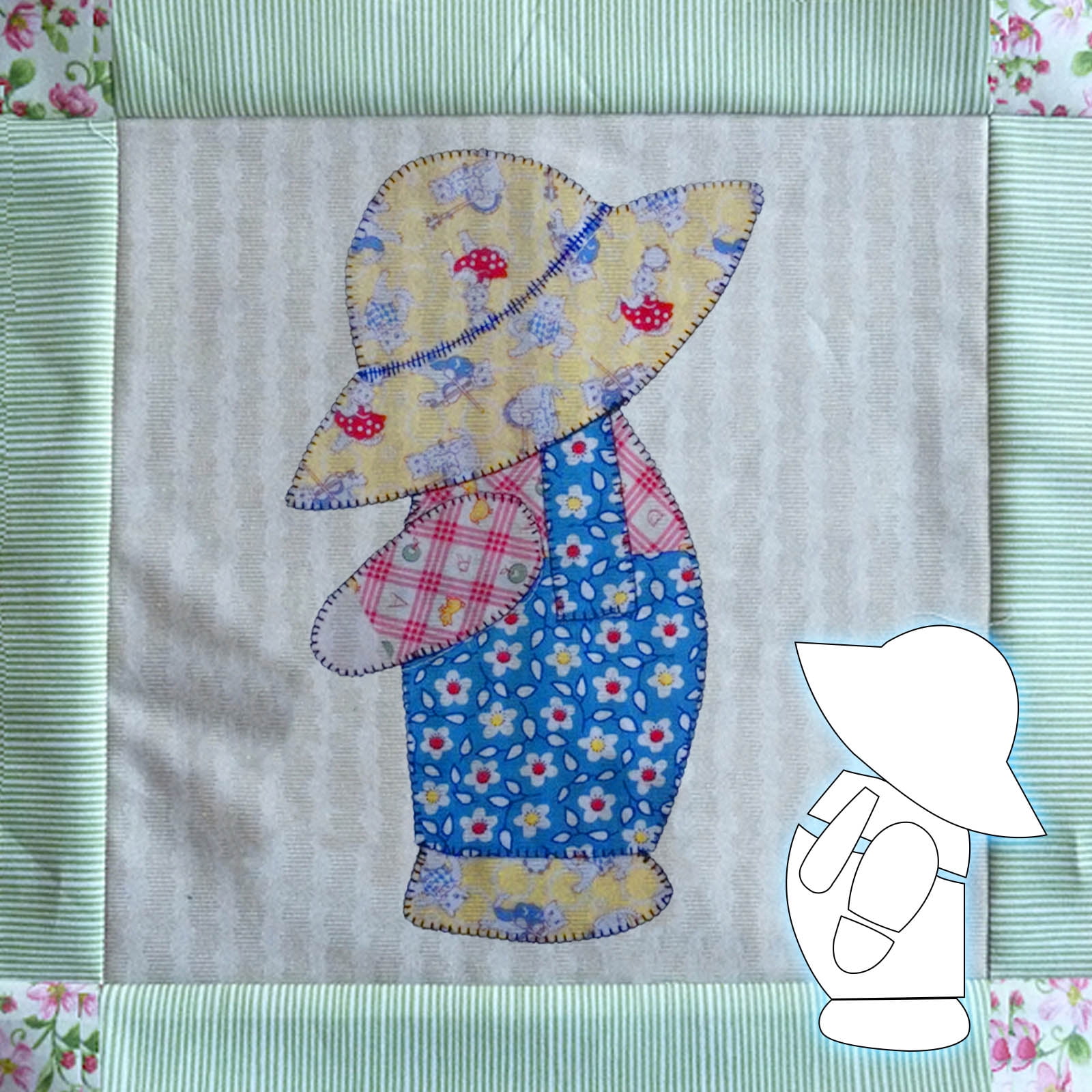 Sunbonnet Sue And Overall Bill Template Set Quilting Stencil, Gifts for  Boys and Girls - Walmart.com