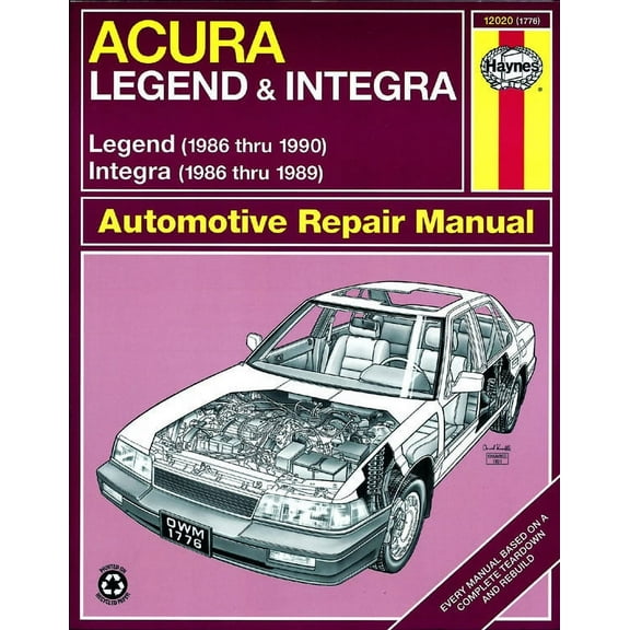 Acura Integra (1986-1989) & Legend (1986-1990) Haynes Repair Manual (USA) ^