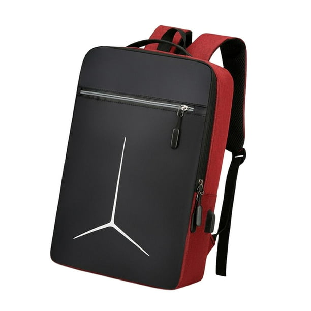 Mochila para portátil de 15,6 pulgadas, informal, resistente al agua Rojo
