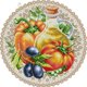 thumbnail image 2 of Hilo Algodón Ecológico Bordado Plato Impreso 14CT Punto Cruz Tomate 34x34cm, 2 of 9