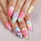 thumbnail image 3 of Uñas BSBTBZ 30 piezas tamaño mediano almendra con diseños 3D de verano, 3 of 9