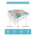 thumbnail image 5 of Teal Orange Boho Twin Size Down Alternative Comforter, Lightweight Comforter Quilt Bedding Set with Pillow Shams Middle Century Geometric Abstract All Seasons Bed Comforter Duvet Insert 68"x86", 5 of 7