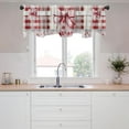 thumbnail image 5 of Pink Kitchen Curtains Cute Bathroom Bedroom Living Room Decoration Bowknot Blackout Drapes Vintage Floral Rod Pocket 1 Panel Retro Plaid Windows Treatment Valances 54x18 in, 5 of 6