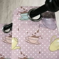 thumbnail image 3 of Ambesonne Tea Party Grommet Curtain, Polka Dotted Pot Cups, 50" x 120", Pale Green Turquoise, 3 of 6
