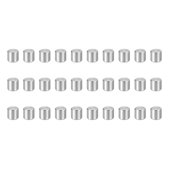 Uxcell 50pcs Dowel Pins M5(5mm) x 6mm 304 Stainless Steel Cylindrical Shelf Support Peg Pin Rod Fasten Elements for Metal Devices Wood Furniture DIY Installation, Silver