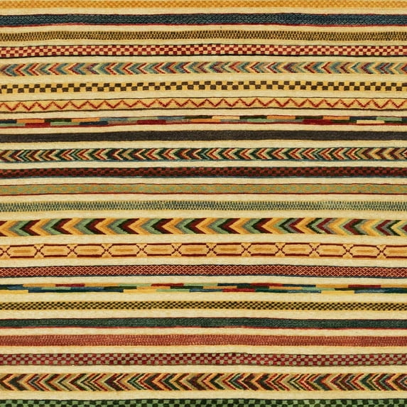Ahgly Company Machine Washable Indoor Square Abstract Orange Area Rugs, 4' Square