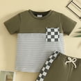 thumbnail image 5 of KPOPLK Toddler Baby Boy Clothes 3 6 9 12 18 Months 2 3T Summer Spring Shirt Tee Shorts Sleeves Set Outfits 2PCS(12-18 Months,AG), 5 of 6