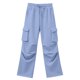thumbnail image 5 of Mujeres Casual Cordón Color Sólido Elástico Cintura Multi-Bolsillo Pantalones de Sudar, 5 of 7