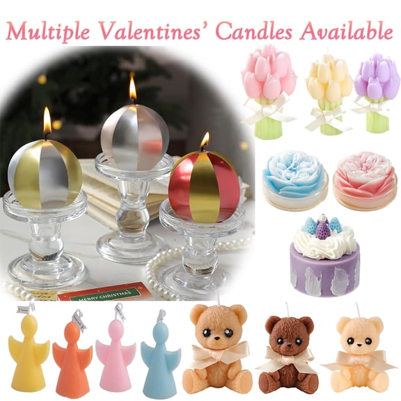 Cake Shape Cute Strawberry Purple Cake Shaped Scented Candle, Love Themed Aromatherapy Wax Gift, Heart Warming Birthday Graduation Holiday Souvenir for Friends and Couples, AKLJWH, Purple