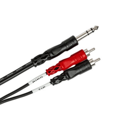 UPC: 0728736010659 | Hosa Insert Cable  1/4  TRS To Dual RCA  2 M