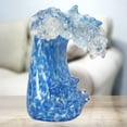 thumbnail image 2 of Dale Tiffany Laguna Wave Modern Art Glass Figurine in Azure Blue, 2 of 2