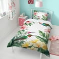 thumbnail image 4 of Hummingbird and Flower Duvet Cover and Pillowcase Set for Single Bedding, Bedroom Accessories for Kids Teens, 4 of 5