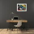 thumbnail image 3 of Marc, Franz 32x25 White Modern Wood Framed Museum Art Print Titled - Two cats-blue and yellow, 3 of 4