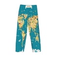 thumbnail image 4 of Kdxio World Map With Landmarks Print Men's Sleep Pajama Pant Lounge Pants with Pockets, 4 of 8