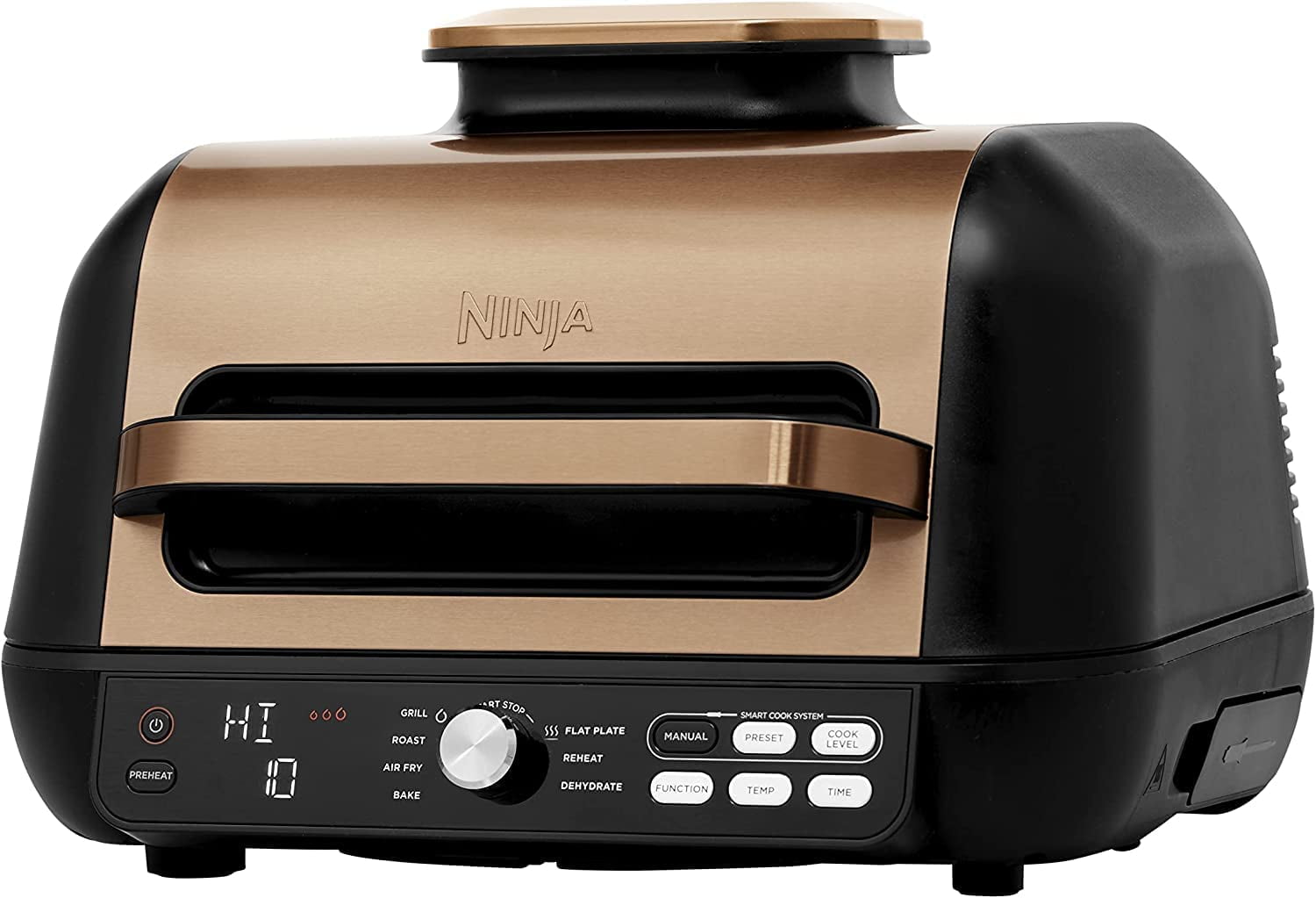 Ninja IG651 QCP Smart XL Pro 7-in-1 Indoor Grill/Griddle Combo, use Opened or Closed, with Griddle, Air Fry Smart Thermometer, COPPER (Refurbished) - Walmart.com