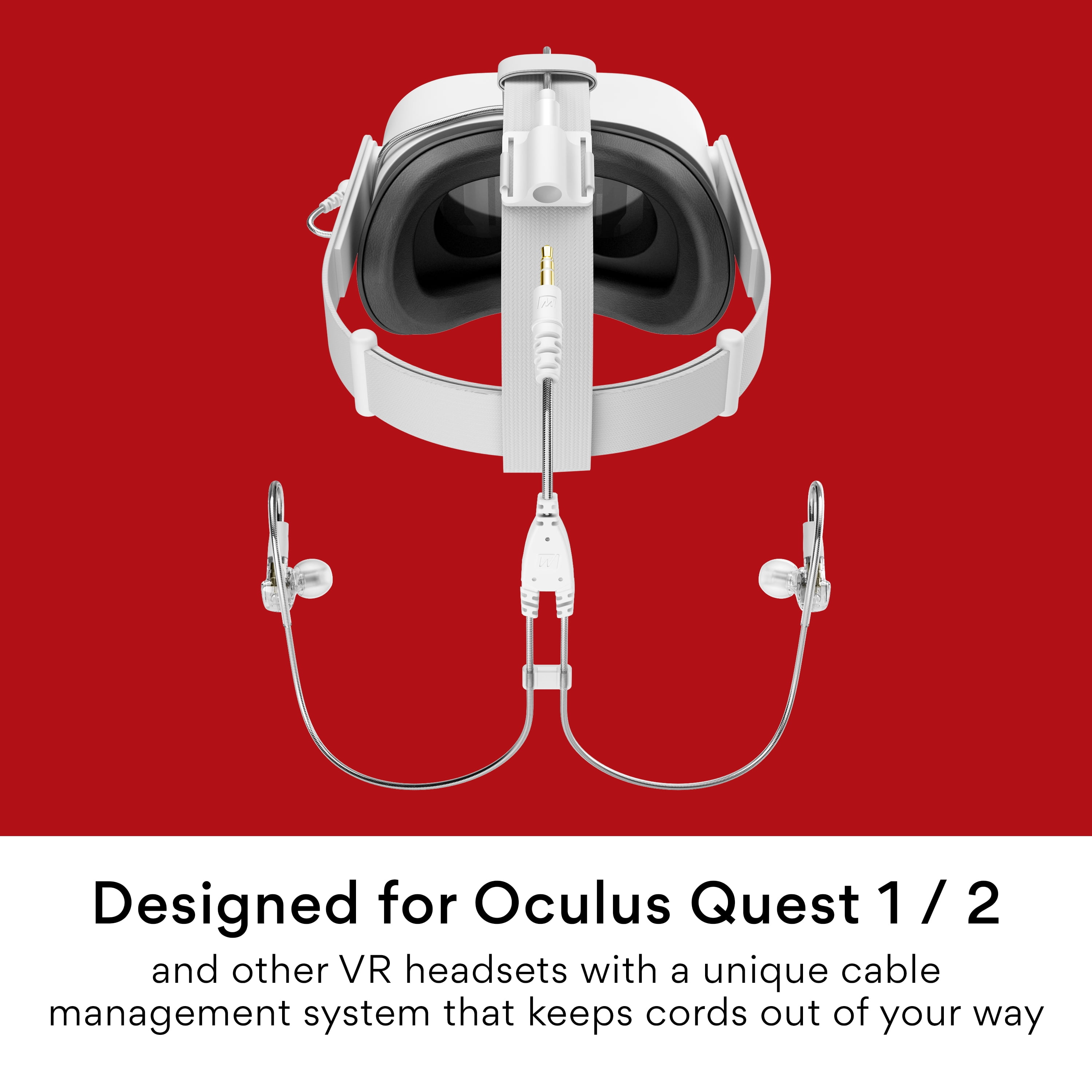 MEE audio M6 VR In-Ear Gaming Headset with Mic Cable, Clear