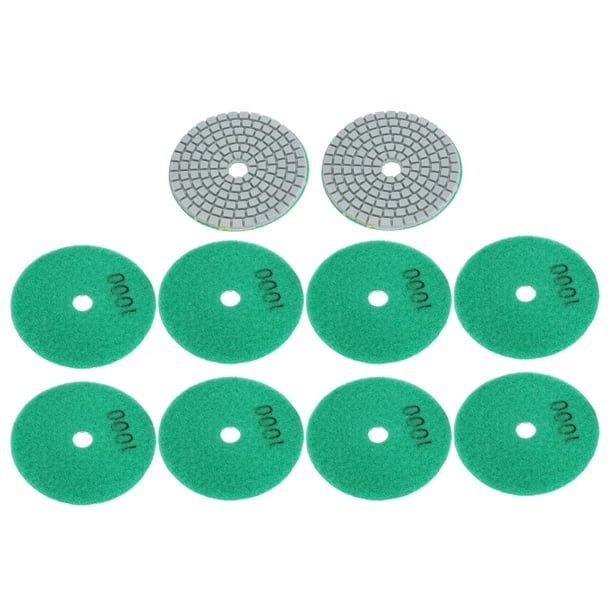 10 discos de lijado de 3 pulgadas para pulir, pulir, diamante, mármol, hormigón, piedra, malla 1000