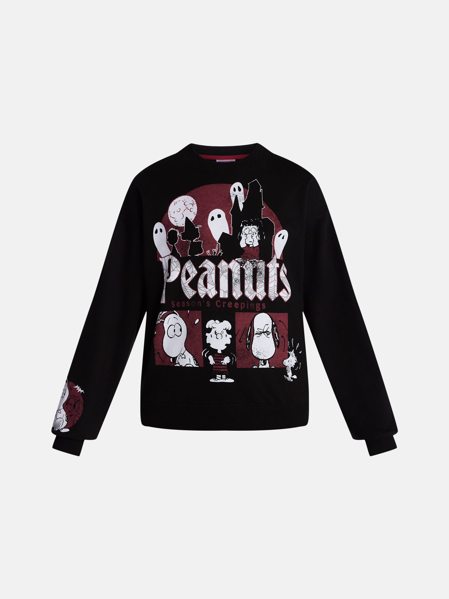 Peanuts Women's Halloween Graphic Fleece Sweatshirt with Long Sleeves, Sizes XXS-XXL