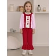 thumbnail image 6 of Loicainy Baby Toddler Girls Valentines Day Pants Clothes Set, 6 12 18 24 Months 2T 3T Short Sleeve Plaid Bow Heart T-shirt with Pants Outfits, 6 of 8