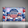 thumbnail image 5 of Patriotic Design Happy Birthday Banner Red Blue White Balloon Decoration Fourth of July Independence Day Celebration for Birthday Party Event Decoration Holiday, 5 of 8