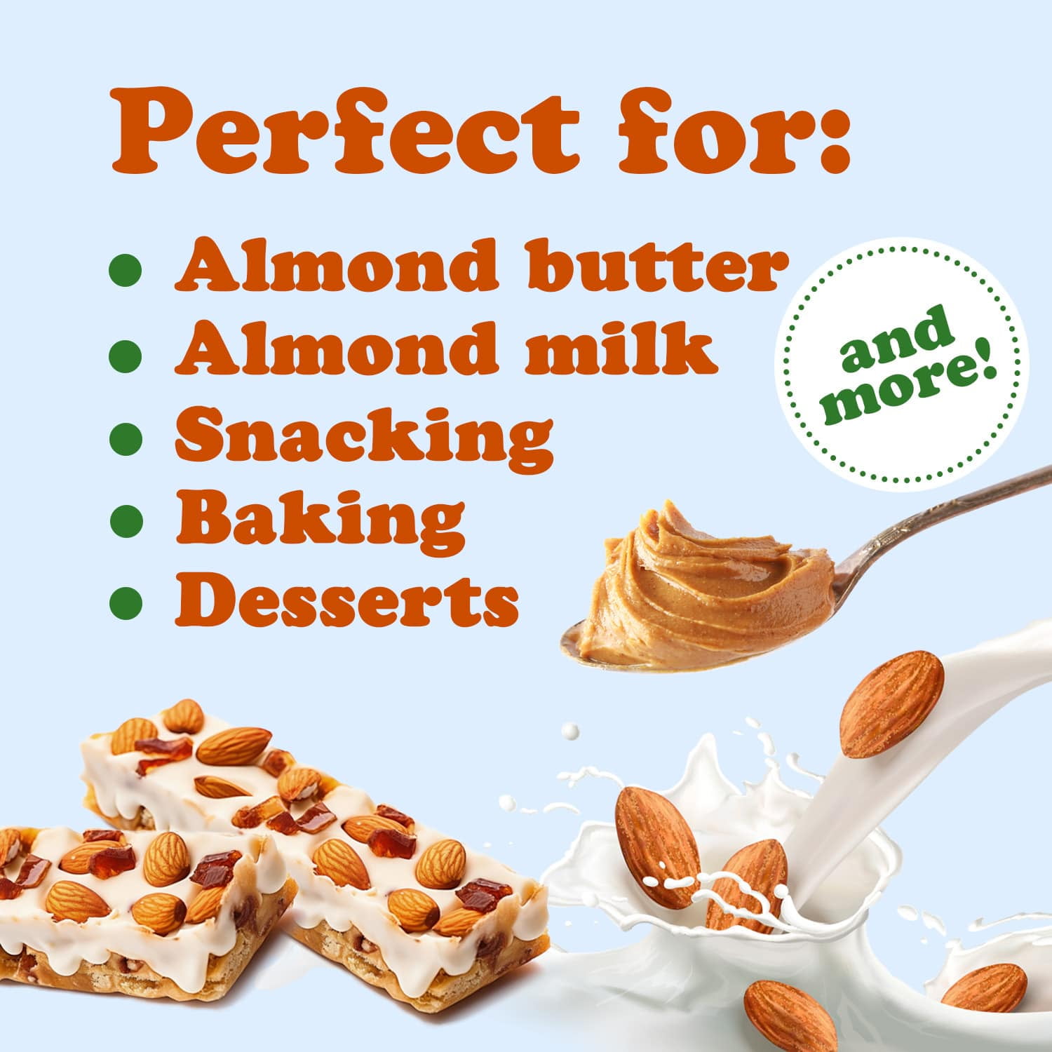 Organic Imported Raw Almonds, 12 Pounds - Non-GMO, Kosher, No Shell, Whole, Unpasteurized, Unsalted, Raw, Vegan - by Food to Live