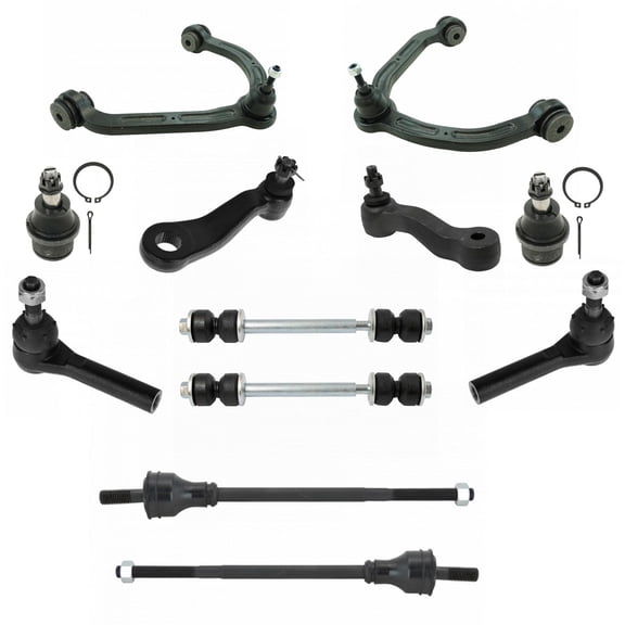TRQ 12pc Steering Suspension Kit Control Arms Ball Joints Tie Rods End Links PSA66589