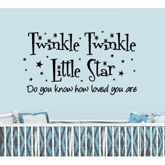 Twinkle Twinkle Little Star Wall Decal Vinyl Quote Sticker Do You Know How Loved Are Nursery Decor For Kids Girls Bedroom Decoration Home Room Stars Art Desi