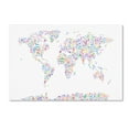 thumbnail image 2 of Trademark Fine Art "Music Notes Map of the World" Canvas Art by Michael Tompsett, 2 of 4