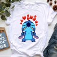 thumbnail image 3 of Camiseta de verano de Disney Lilo Stitch para niños, camiseta informal de algodón con estampado gráfico de dibujos animados, camiseta para niño y niña, ropa bonita para bebé, 3 of 5
