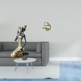 thumbnail image 2 of CarpNettore Handmade African Tribal Lady and Brass Chinese Statue Table Decoration Unique Resin Art Piece Collectible Ornament for Study Room Bedroom Home Office Multipurpose Tea Pet Figurine, 2 of 8