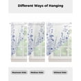 thumbnail image 4 of Blue Flower Plant Swag Valances for Windows, Retro Country Tree Branch Leaves Rod Pocket Sheer Valances for Small Windows, Swag Toppers Light Filtering for Kitchen Living Room 2 Panels 36''x36'', 4 of 6