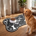 thumbnail image 6 of huayou Bone Shaped Pet Feeding Mat, Non-Slip Absorbent Paw & Bone Printed Dog Cat Food Water Bowl Mat, Washable Waterproof Pet Placemat, 6 of 7