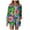 Dark Green, variant on Towmus Women's Long Sleeve Oversized Button Down Shirt Long Sleeve Fall Cardigan Shirt, Beach Fruit Print