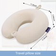thumbnail image 3 of Almohada cervical de viaje Gosider de espuma viscoelástica con soporte para cuello, color beige, 3 of 7