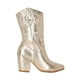 thumbnail image 2 of Platonia|Bota Vaquera Bordada Cowboy Metálica Oro Montana Cabra De Mujer, Bota Moderna Estilizada Cowboy, 2 of 5