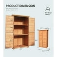 thumbnail image 4 of 60.6 " Outdoor Storage Cabinet with Lockable Door, Wood Rustic Tool Shed, Natural, 4 of 8